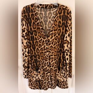 Leopard Print Women's Lightweight Blazer